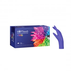 ΓΑΝΤΙΑ ΝΙΤΡΙΛΙΟΥ SOFT TOUCH VIVID ΜΠΛΕ MEDIUM 100τεμ.