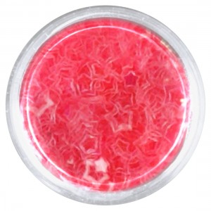 ΑΣΤΕΡΙ GLITTER ΜΕ ΤΡΥΠΑ ΚΟΡΑΛΙ 5mm 3gr