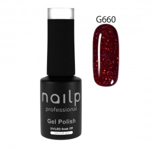 NAILP GEL POLISH SOAK OFF UV/LED #G660 12ml GLITTER LINE