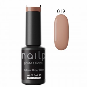 NAILP RUBBER COLOR BASE GEL SOAK OFF UV/LED #019 12ml