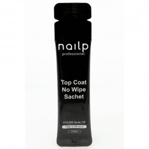 NAILP NO WIPE TOP GEL SOAK OFF UV/LED CLEAR ΦΑΚΕΛΑΚΙ 15ml