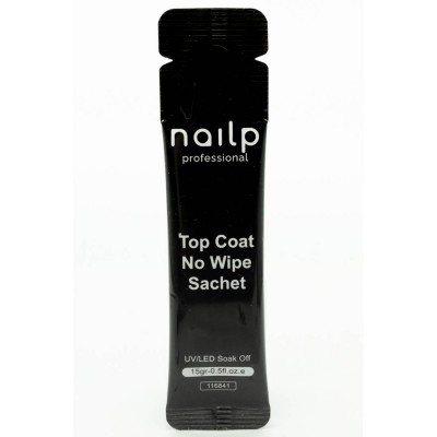 NAILP NO WIPE TOP GEL SOAK OFF UV/LED CLEAR ΦΑΚΕΛΑΚΙ 15ml