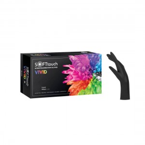 ΓΑΝΤΙΑ ΝΙΤΡΙΛΙΟΥ SOFT TOUCH VIVID ΜΑΥΡΟ SMALL 100τεμ.